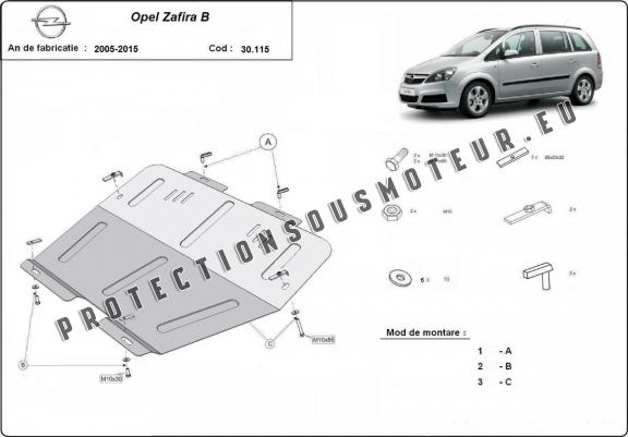 Cache sous moteur et de la boîte de vitesse Opel Zafira B