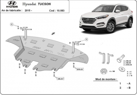 Cache sous moteur et de la boîte de vitesse Hyundai Tucson