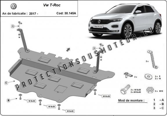 Cache sous moteur et de la boîte de vitesse Volkswagen T-Roc - Boîte de vitesse automatique