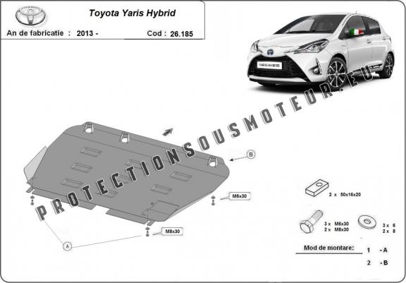 Cache sous moteur et de la boîte de vitesse Toyota Yaris XP150