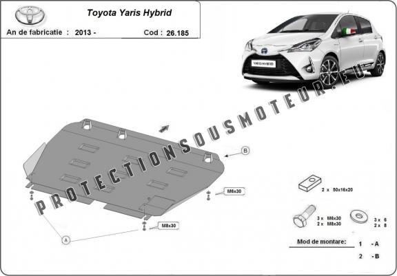 Cache sous moteur et de la boîte de vitesse Toyota Yaris XP150