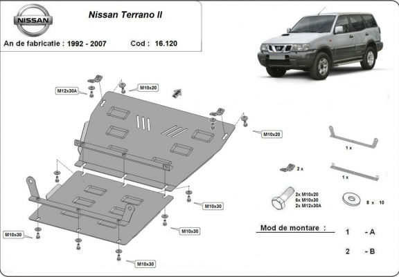 Cache sous moteur Nissan Terrano II 