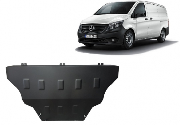 Cache sous moteur et de la boîte de vitesse Mercedes Vito W447 4x2, 1.6 D
