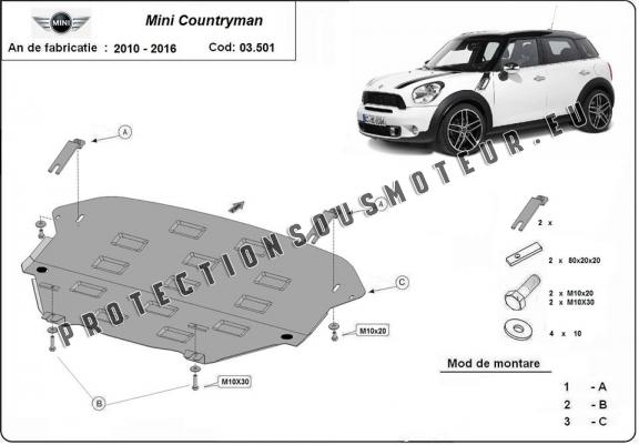 Cache sous moteur et de la boîte de vitesse Mini Countryman