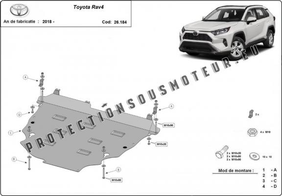 Cache sous moteur et de la boîte de vitesse Toyota Rav4