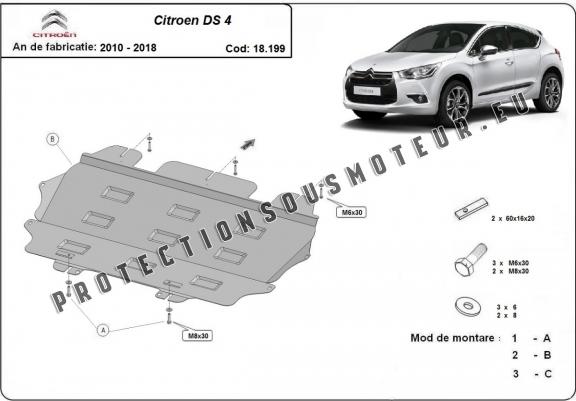 Cache sous moteur et de la boîte de vitesse Citroen DS4