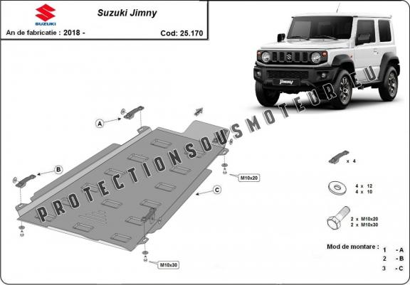 Cache de protection de la boite de transfert Suzuki Jimny