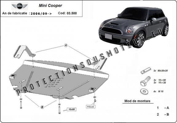 Cache sous moteur et de la boîte de vitesse Mini Cooper R56