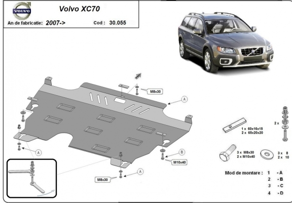 Cache sous moteur et de la boîte de vitesse Volvo XC70