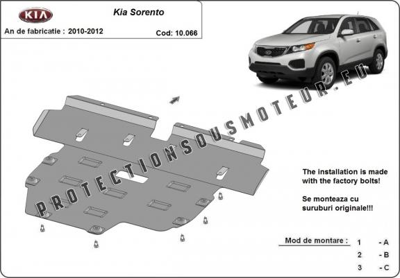 Cache sous moteur et de la boîte de vitesse Kia Sorento XM ( Fase I )