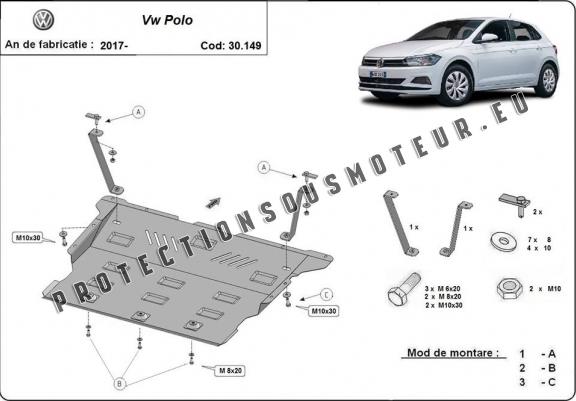 Cache sous moteur et de la boîte de vitesse VW Polo