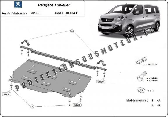 Cache sous moteur et de la boîte de vitesse Peugeot Traveller MPV