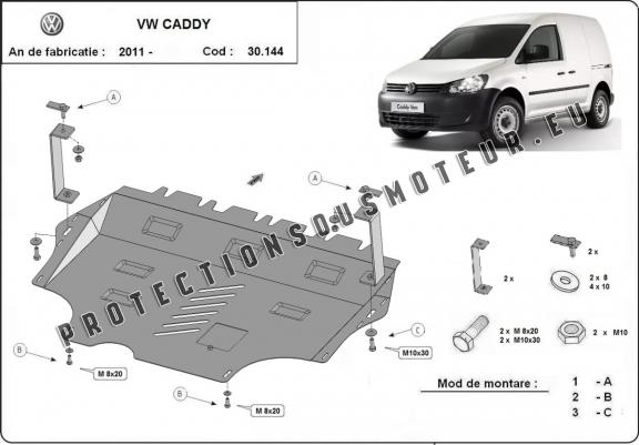 Cache sous moteur et de la boîte de vitesse VW Caddy