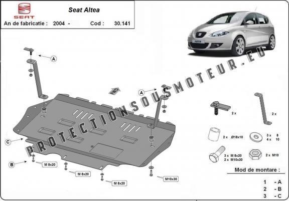 Cache sous moteur et de la boîte de vitesse Seat Altea