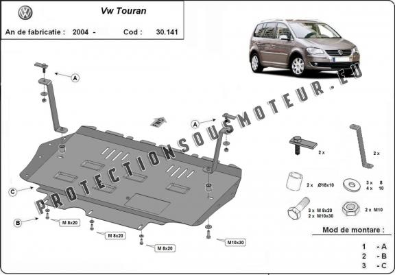 Cache sous moteur et de la boîte de vitesse Volkswagen Touran