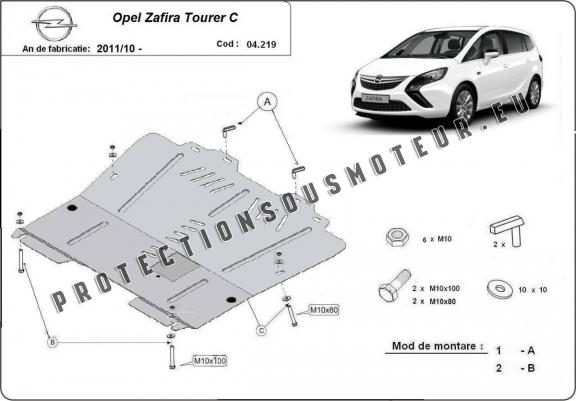 Cache sous moteur et de la boîte de vitesse Opel Zafira C
