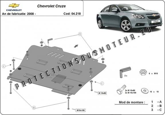 Cache sous moteur et de la boîte de vitesse Chevrolet Cruze