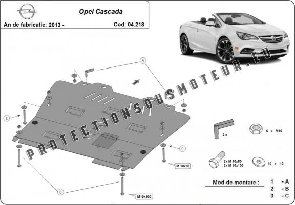Cache sous moteur et de la boîte de vitesse Opel Cascada