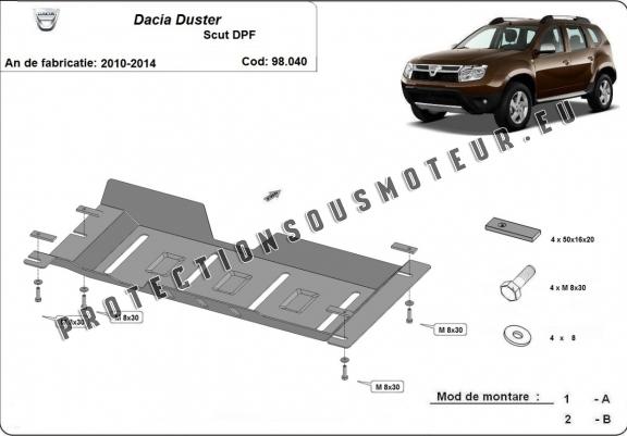 Cache de protection DPF Dacia Duster