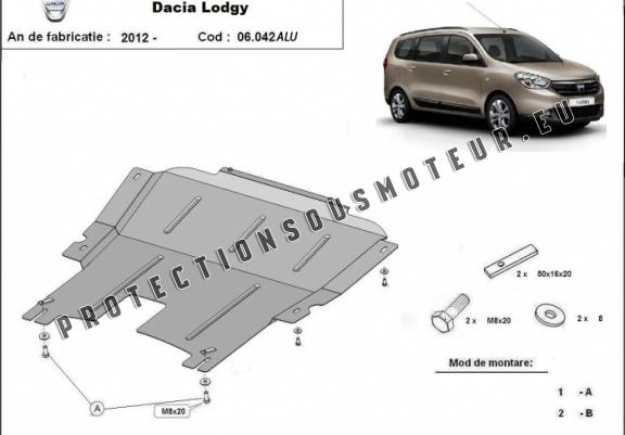 Cache sous moteur et de la boîte de vitesse DACIA LODGY - Aluminum