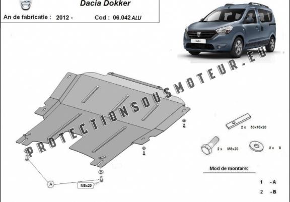 Aluminium cache sous moteur et de la boîte de vitesse DACIA DOKKER