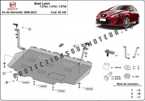 Cache sous moteur et de la boîte de vitesse Seat Leon