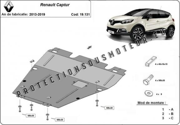 Cache sous moteur et de la boîte de vitesse Renault Captur