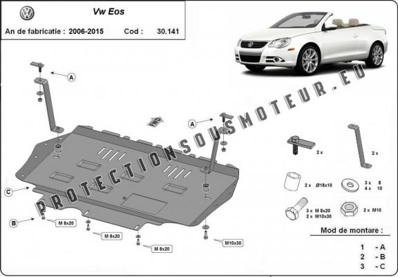 Cache sous moteur et de la boîte de vitesse VW Eos