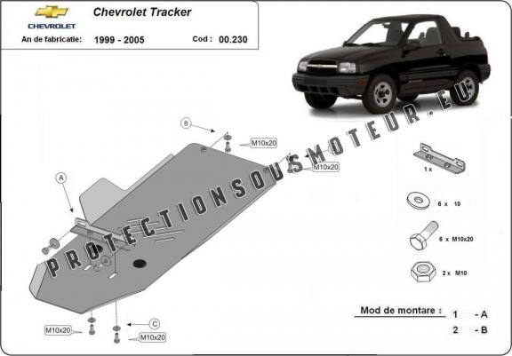 Cache de protection de la boîte de vitesse Chevrolet Tracker