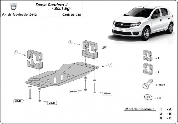 Cache sous système Stop&Go, EGR Dacia Sandero 2