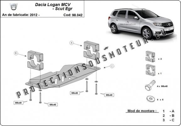 Cache sous système Stop&Go, EGR Dacia Logan MCV
