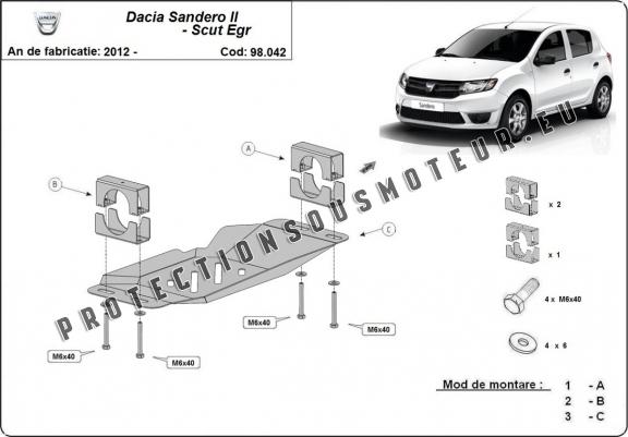 Cache sous système Stop&Go, EGR Dacia Sandero 2