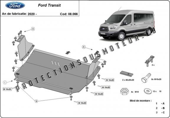 Cache sous moteur et de la boîte de vitesse Ford Transit- Traction 