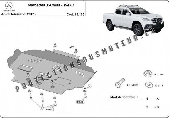 Cache sous moteur Mercedes X-Class W470