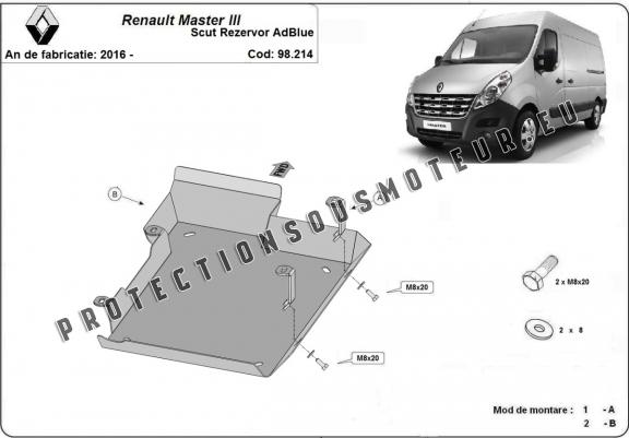 Cache de protection réservoir AdBlue  Renault Master 3  - Model 2