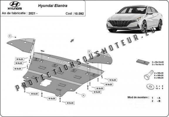 Cache sous moteur et de la boîte de vitesse  Hyundai Elantra