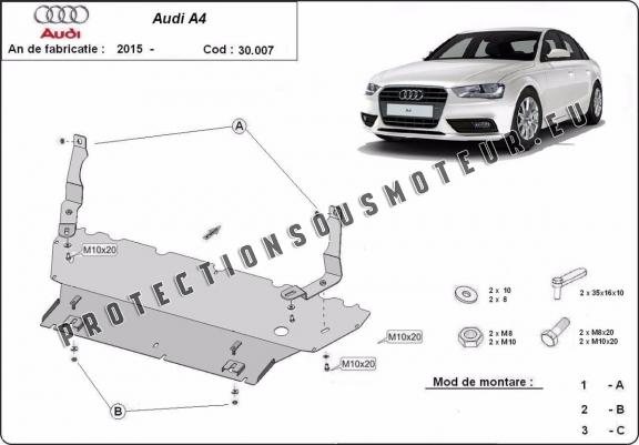 Cache sous moteur et de la radiateur Audi A4 B9 All Road