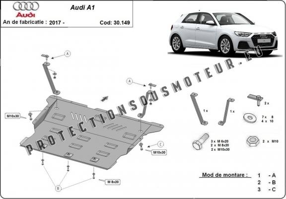 Cache sous moteur et de la boîte de vitesse Audi A1