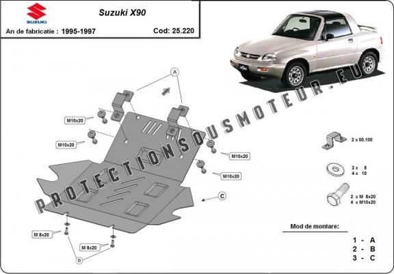 Cache sous moteur et de la radiateur Suzuki X90