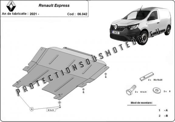 Cache sous moteur et de la boîte de vitesse Renault Express