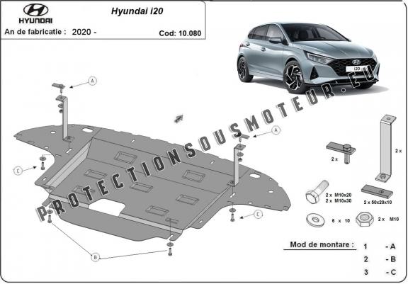 Cache sous moteur et de la boîte de vitesse Hyundai i20