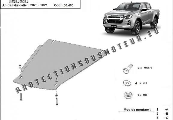 Cache de protection de la boîte de vitesse Isuzu D-Max