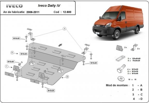 Cache sous moteur Iveco Daily 4