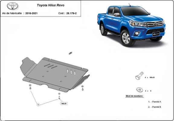 Cache Sous Moteur Toyota Hilux Revo