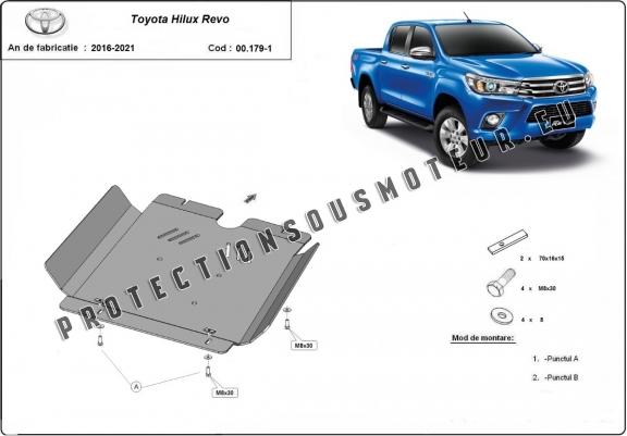 Cache de protection aluminium de la boîte de vitesse Toyota Hilux Revo