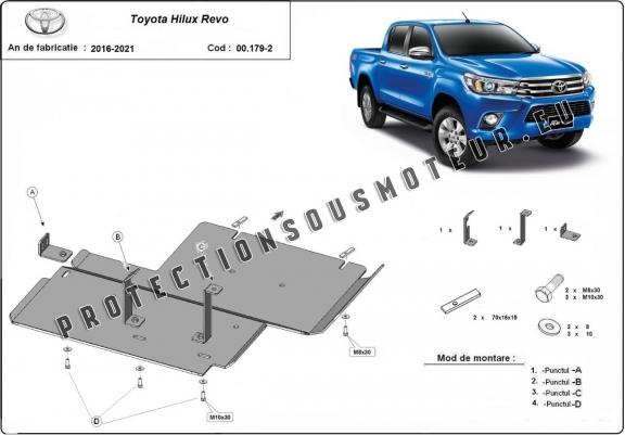 Cache de protection du différentiel  Toyota Hilux Revo - Aluminium