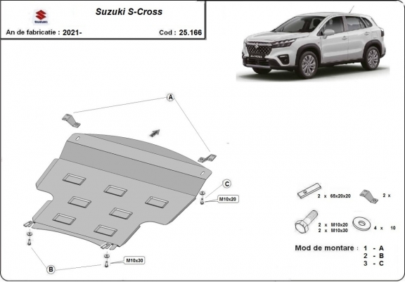 Cache sous moteur et de la boîte de vitesse Suzuki S-Cross