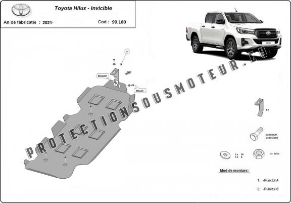 Cache de protection de réservoir Toyota Hilux Invincible