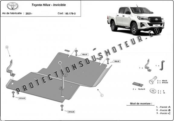 Cache de protection du différentiel Toyota Hilux Invincible