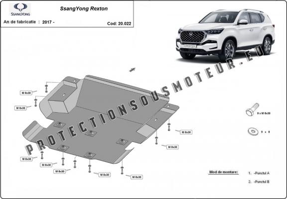 Cache sous moteur et de la radiateur SsangYong Rexton